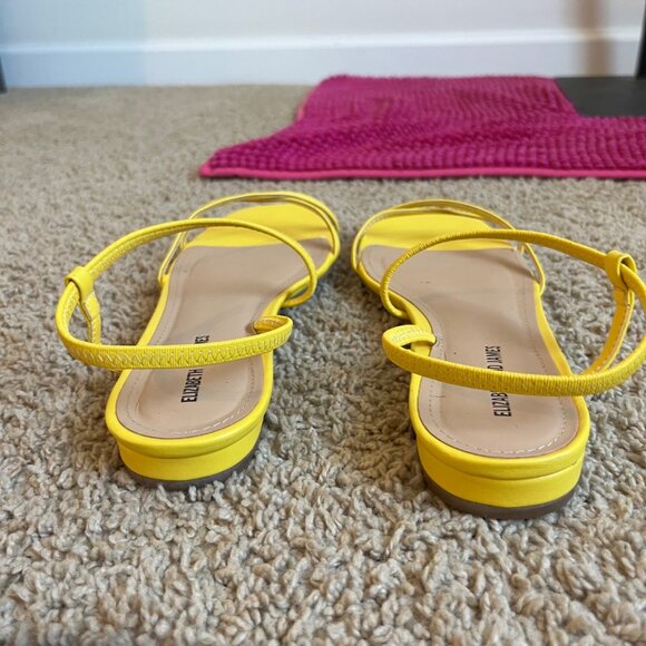 Elizabeth and James Coneflower Yellow Strappy Square Toe Sandals Size 10 - Picture 3 of 5